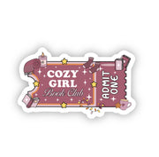 Cozy Girl Book Club Ticket Book Sticker